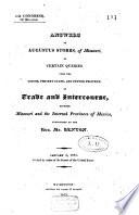 Mexican Affairs and War, 1825-1848