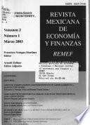 Mexican Journal of Economics and Finance