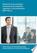 MF1789_3 - Dirección de la actividad empresarial de pequeños negocios o microempresas