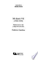 Mi diario: 1920-1939