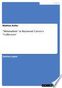 Libro Minimalism in Raymond Carver's Collectors