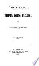 Miscelánea literaria, política i relijiosa