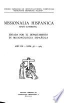 Missionalia hispánica