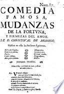 Mudanzas de la Fortuna, y Firmezas del Amor. Comedia famosa