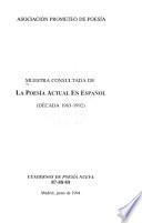 Muestra consultada de la poesía actual en español