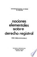 Nociones elementales sobre derecho registral