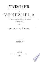 Nomenclator de Venezuela contentiyo de su censo en orden alfabético