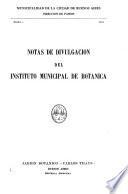 Notas de divulgacion del Instituto Municipal de Botanica