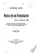 Notas de un voluntario, guerra de Melilla, 1909