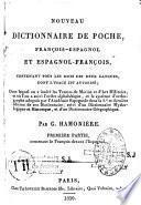 Nouveau dictionnaire de poche françois-espagnol et espagnol-françois