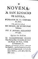 Novena a S.Ignacio de Loyola
