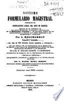 Novísimo formulario magistral