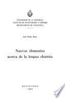 Nuevos elementos acerca de la lengua charrúa
