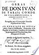 Obras de don Iuan de Tarsis Conde de Villamediana ...