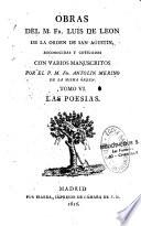Obras del M. Fr. Luis de Leon, de la orden de san Augustin