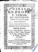 Obras en prosa y verso de Salvador Jacinto Polo de Medina ...