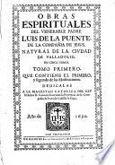 Obras espirituales del [...] padre Luis de la Puente [...] en cinco tomos
