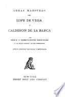 Obras maestras de Lope de Vega y Calderon de la Barca