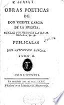 Obras poeticas de don Vicente Garcia de la Huerta ...