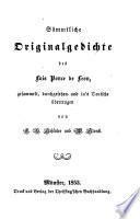 Obras poéticas propias de Fray Luis Ponce de Leen ... recogidas y traducidas en aleman por C. B. Schlüter y W. Storck. Span. & Ger