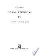 Obras reunidas: Escritos autobiograficos
