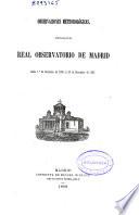 Observaciones meteorológicas efectuadas en el Observatorio de Madrid
