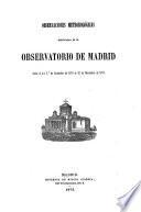 Observaciones meteorológicas efectuadas en el Observatorio de Madrid