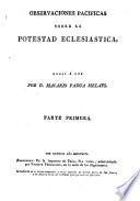 Observaciones pacificas sobre la potestad eclesiástica