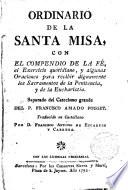 Ordinario de la Santa Misa con el compendio de la fe