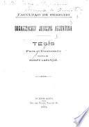 Organizacion judicial arjentina. Tésis