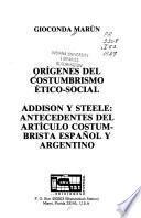 Orígenes del costumbrismo ético-social