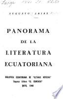 Panorama de la literatura ecuatoriana
