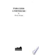 Para leer a Nietzsche