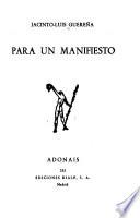Para un manifiesto