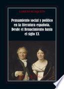 Pensamiento social y político en la literatura española