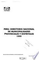 Peru, directorio nacional de municipalidades provinciales y distritales