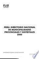 Perú, directorio nacional de municipalidades provinciales y distritales
