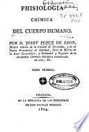 Phisiología chimica del cuerpo humano