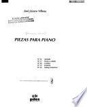 Piezas para Piano No 16 al 20
