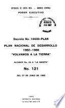 Plan nacional de desarrollo 1982-1986 Volvamos a la tierra