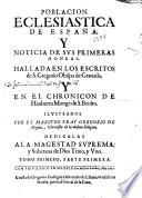 Poblacion eclesiastica de España y noticia de sus primeras honras