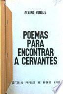 Poemas para encontrar a Cervantes