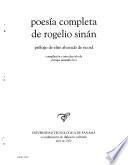 Poesía completa de Rogelio Sinán