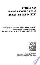 Poesía ecuatoriana del siglo XX: años 1970-1975