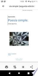 Poesía simple (segunda edición).