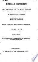 Poesias escogidas de nuestras cancioneros y romanceros antiguos