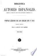 Poetas líricos de los siglos XVI y XVII