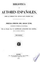 Poetas liricos del siglo 18. coleccion formada e ilustrada por ... Leopoldo Augusto de Cueto