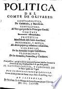 Politica del comte de Olivares, contrapolitica de Cathaluna y Barcelona (etc.)