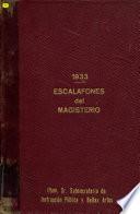 Primer escalafón de maestros de escuelas nacionales existentes en 31 de diciembre de 1933